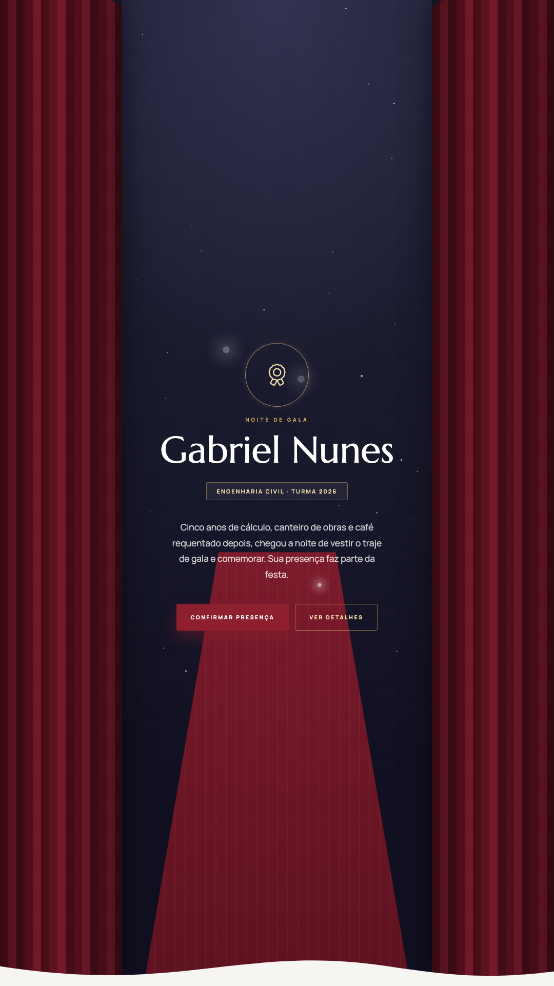Prévia do tema Noite de Gala