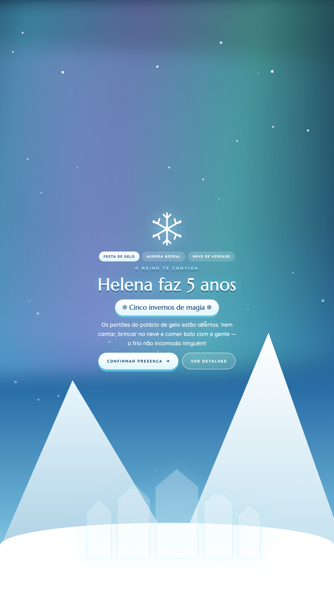 Prévia do tema Reino do Gelo