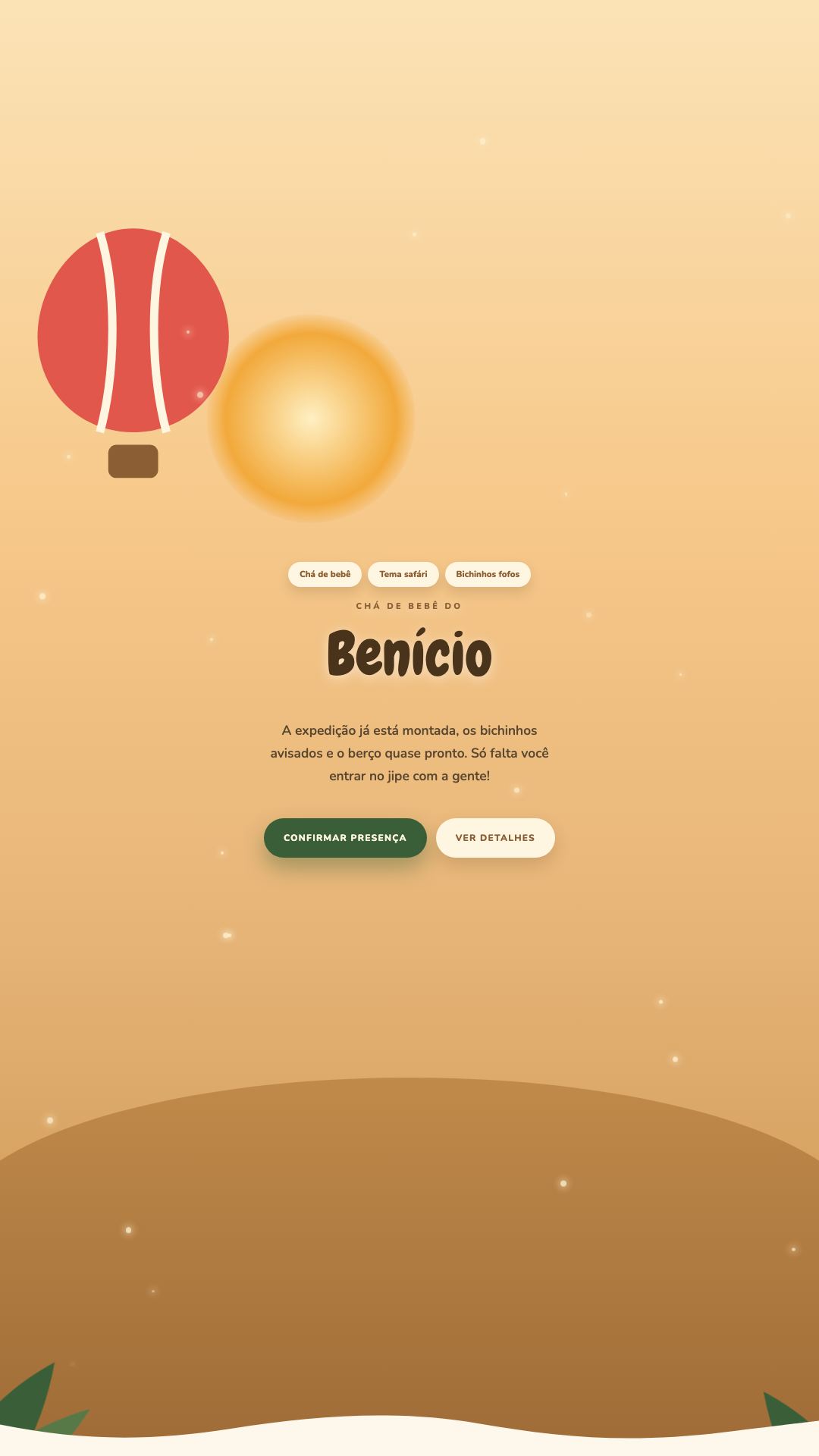 Prévia do tema Safári do Bebê